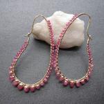 Luxe Bijoux 67 Hammered Drops Wrapped With Ruby..
